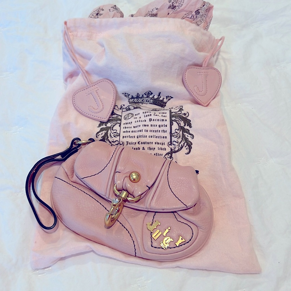 Juicy Couture Vintage Pink Leather Wristlet